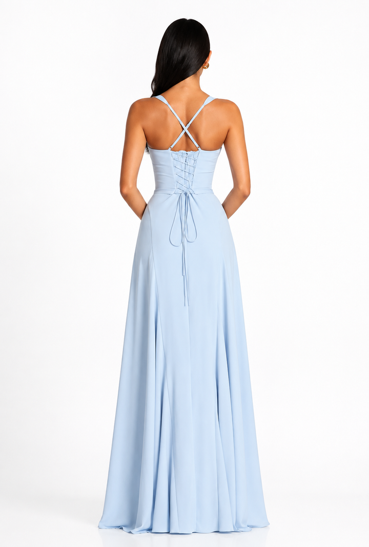 Celeste Blue Sweetheart Maxi Dress – SERENITY