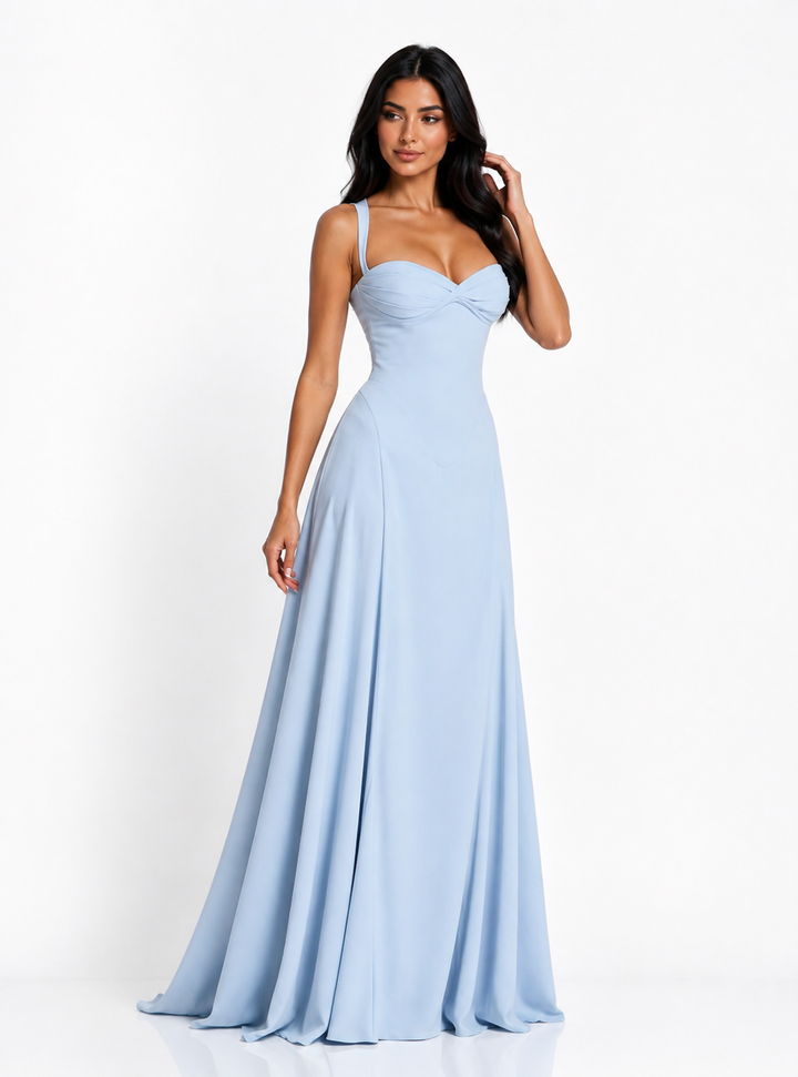 Celeste Blue Sweetheart Maxi Dress – SERENITY