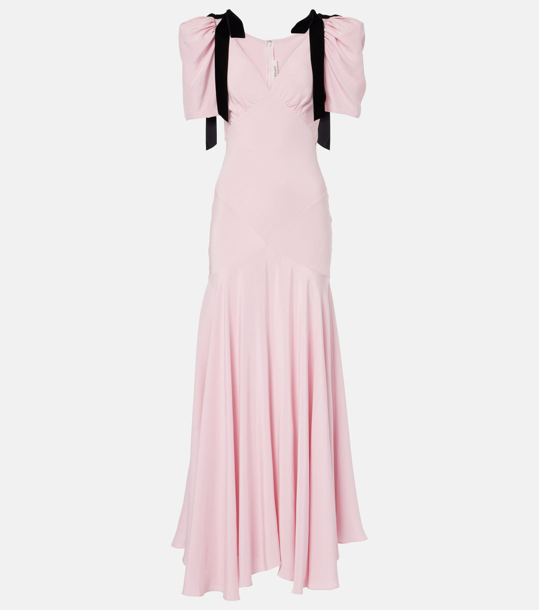 puff-sleeve gown with bow-tie shoulders – JILEEN