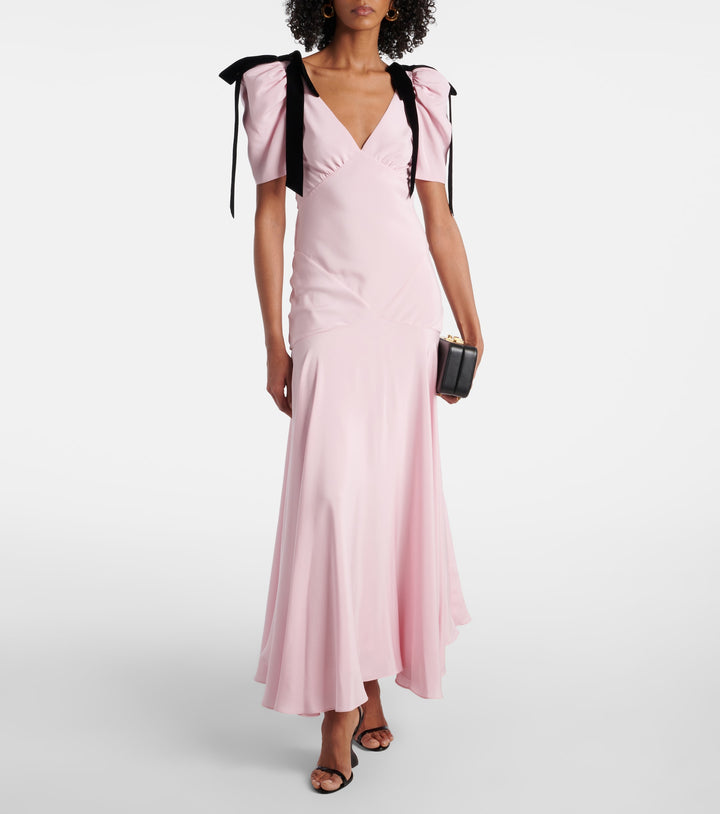 puff-sleeve gown with bow-tie shoulders – JILEEN