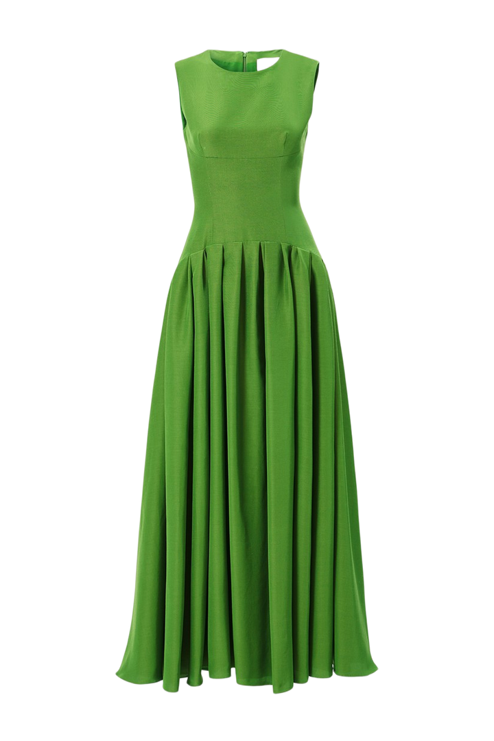 sleeveless pleated gown – AURELIA