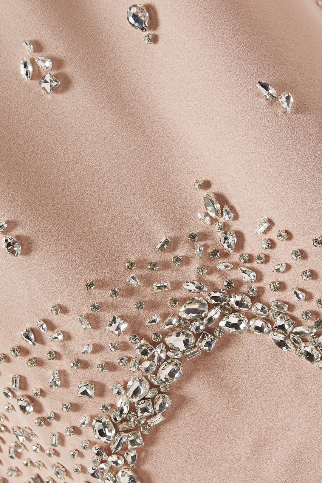 Embellished long-sleeve gown with crystal accents – RUBYE