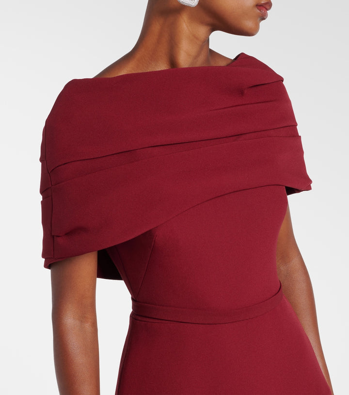 Off-shoulder layered mermaid gown – GARNET