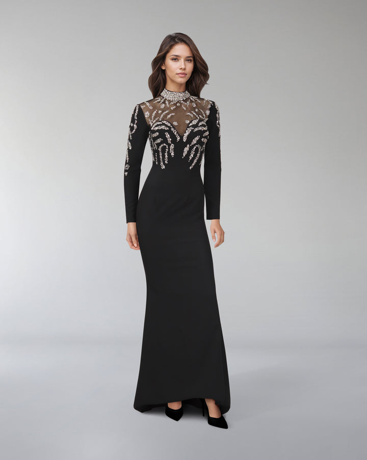 Sequined column dress with sweetheart neckline - ROTHAN