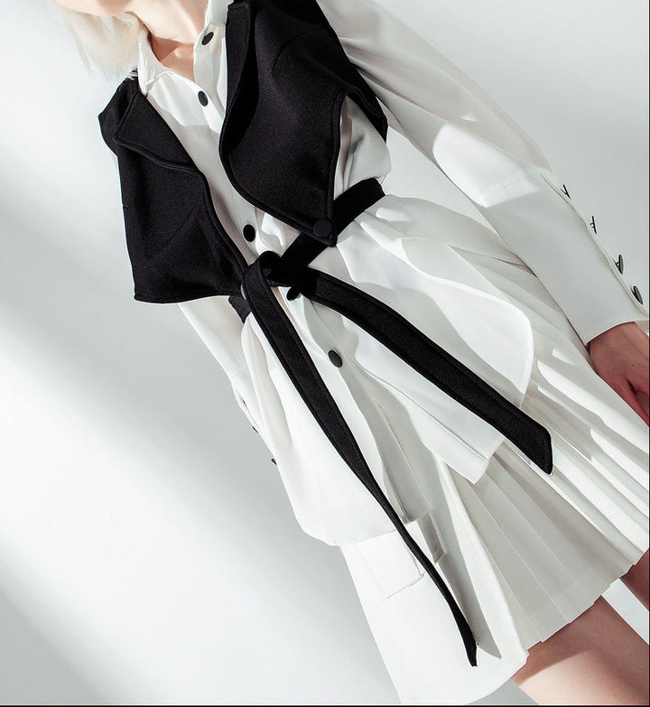 قميص قصير متعدد الطبقات مع أحزمة خصر - مونرو