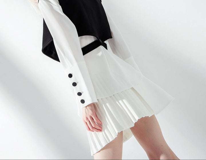 قميص قصير متعدد الطبقات مع أحزمة خصر - مونرو