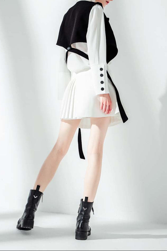 قميص قصير متعدد الطبقات مع أحزمة خصر - مونرو