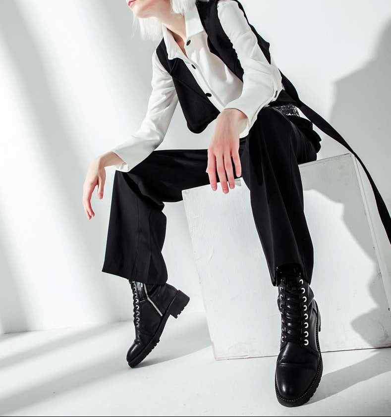 قميص قصير متعدد الطبقات مع أحزمة خصر - مونرو