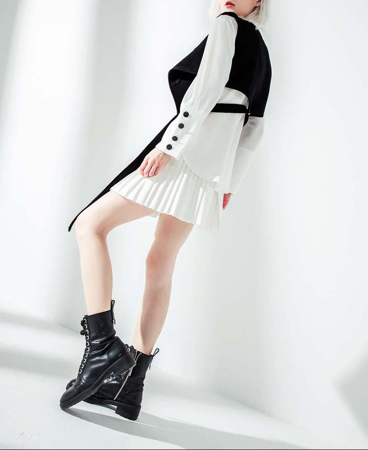 قميص قصير متعدد الطبقات مع أحزمة خصر - مونرو