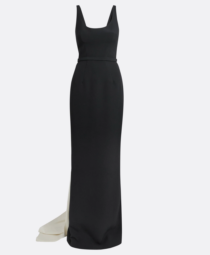 Sleeveless Column Gown - Noir