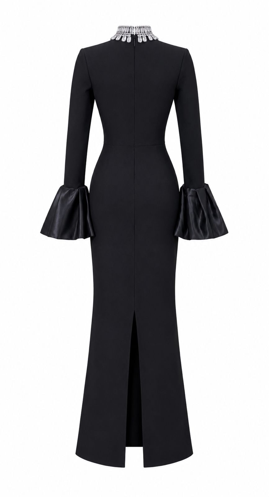 Crystal Collar Flare Cuff Mermaid Dress - Prestige