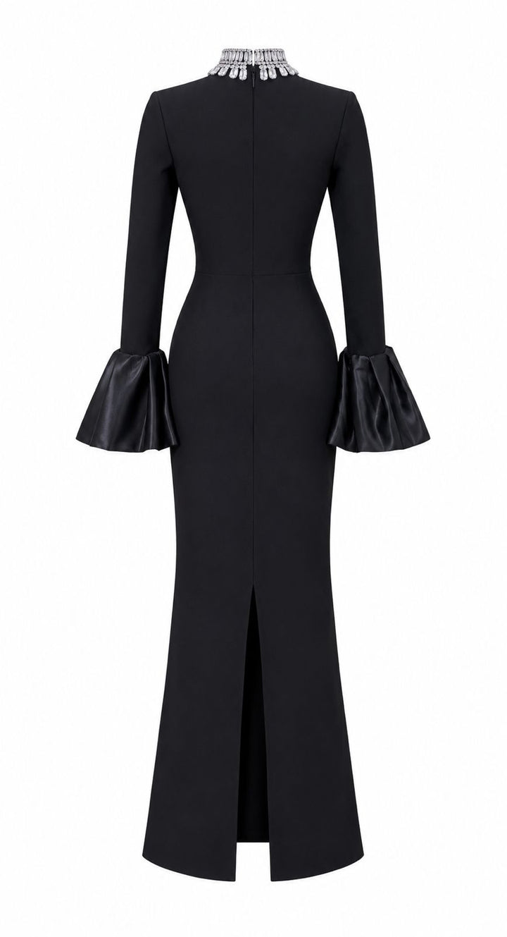 Crystal Collar Flare Cuff Mermaid Dress - Prestige