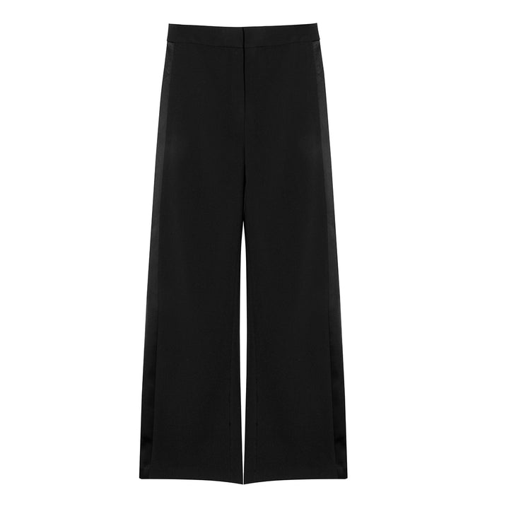 Layered Wide-Leg Pants with Belt – BASEM