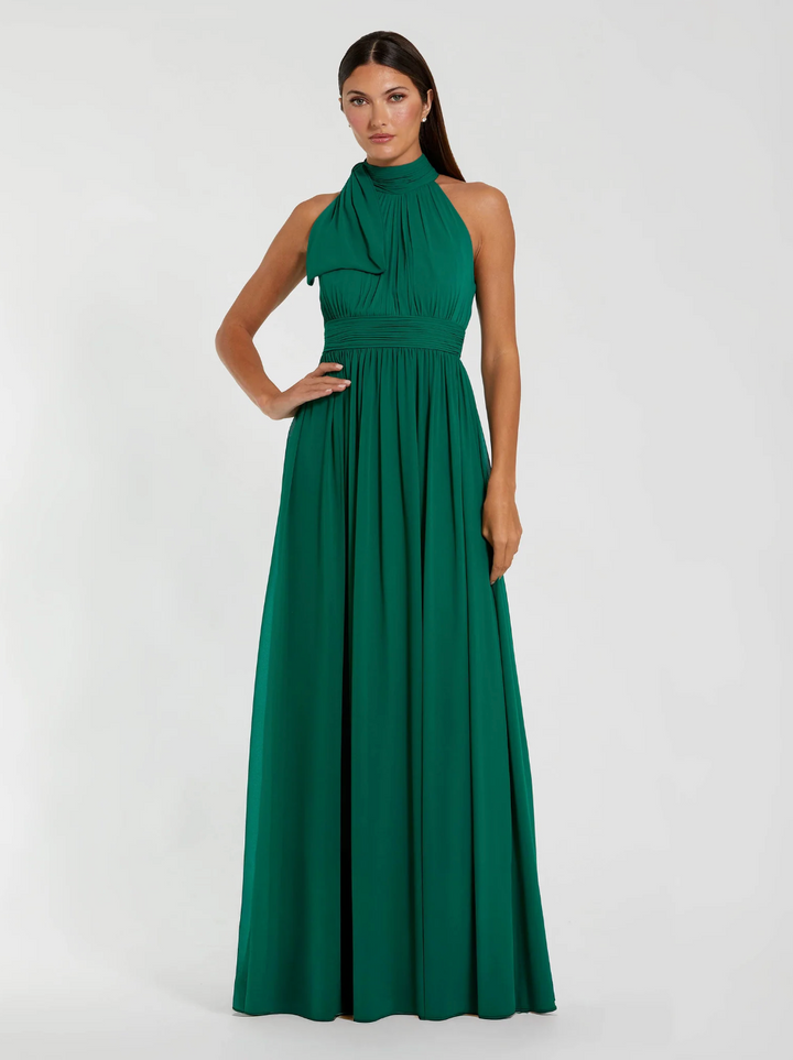 Halter Neck Maxi Gown - Emerald