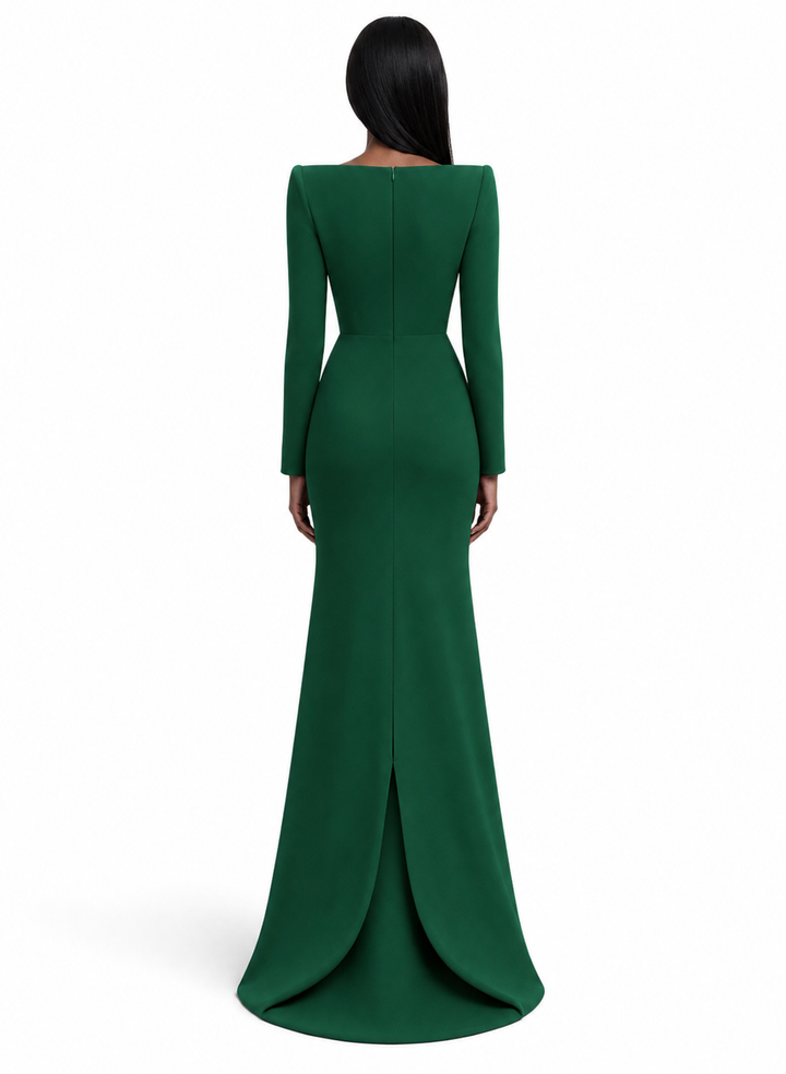 Emerald Structured Bustier Evening Gown – VIRENA