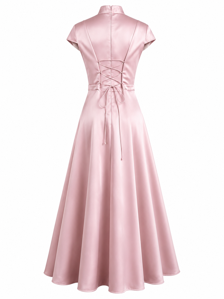 Elegant Sleeveless A-Line Maxi Dress - Ruby