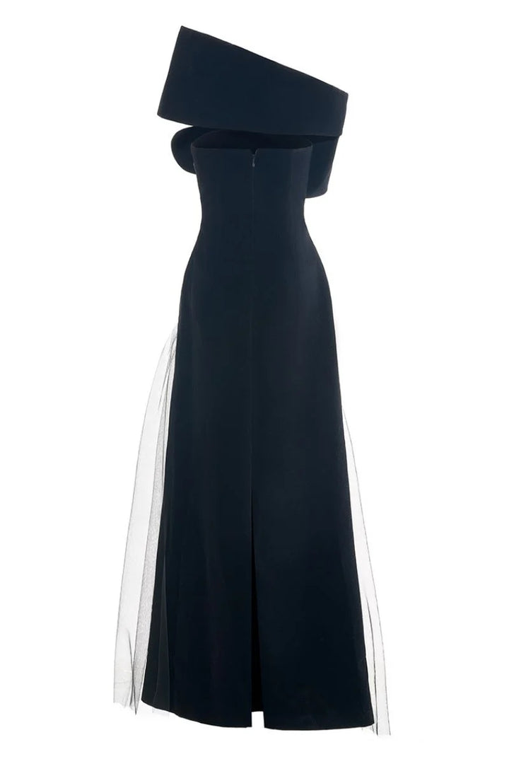 off-shoulder velvet bow gown – VALENTINA