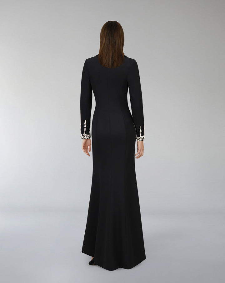 Tailored Blazer dress with beaded pockets/cuffs - MOLLEN