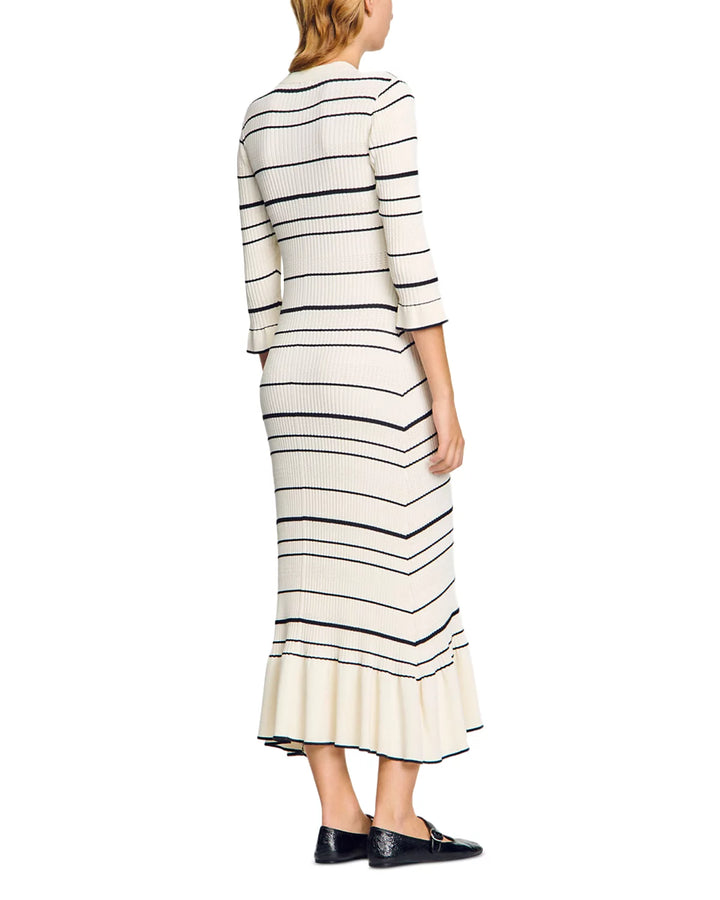 Haut à manches évasées plissées et ensemble jupe longue avec ceinture à la taille – Rosiny 