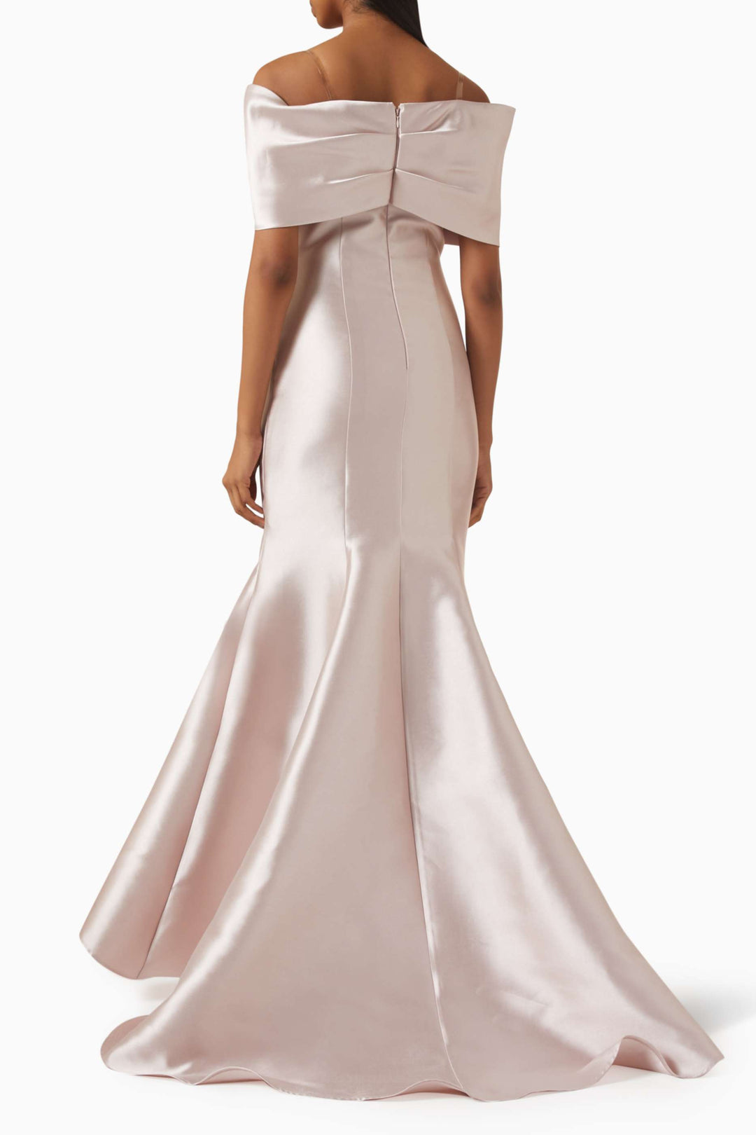 Off-shoulder mermaid gown with embellished drape – CELESTE