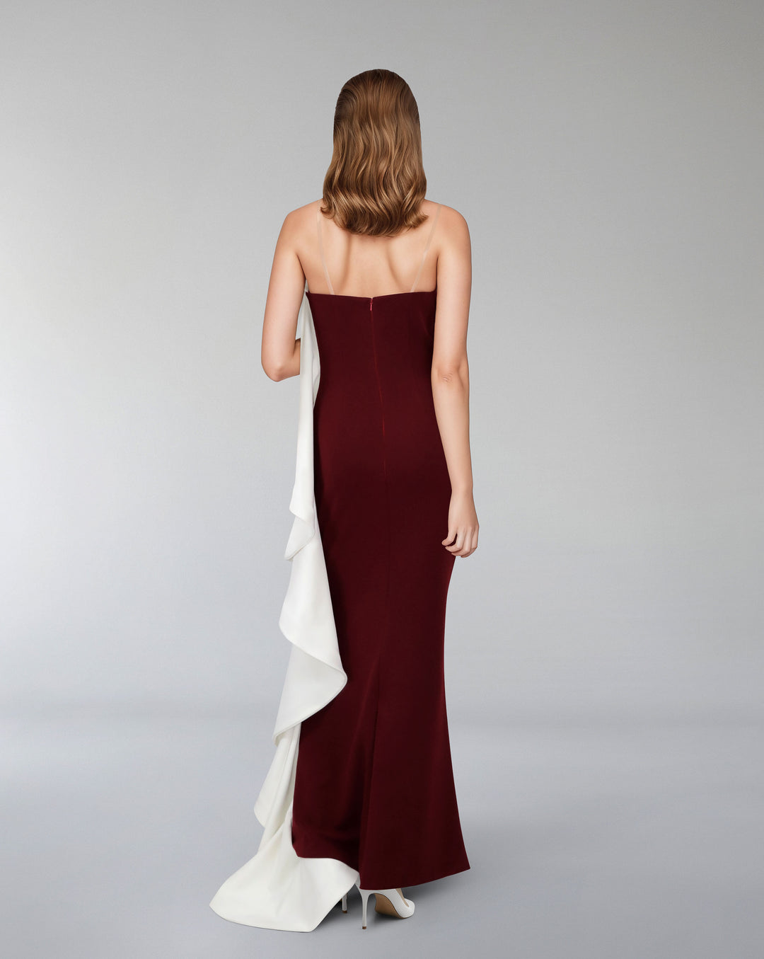 Strapless dress with side ruffle - FENE