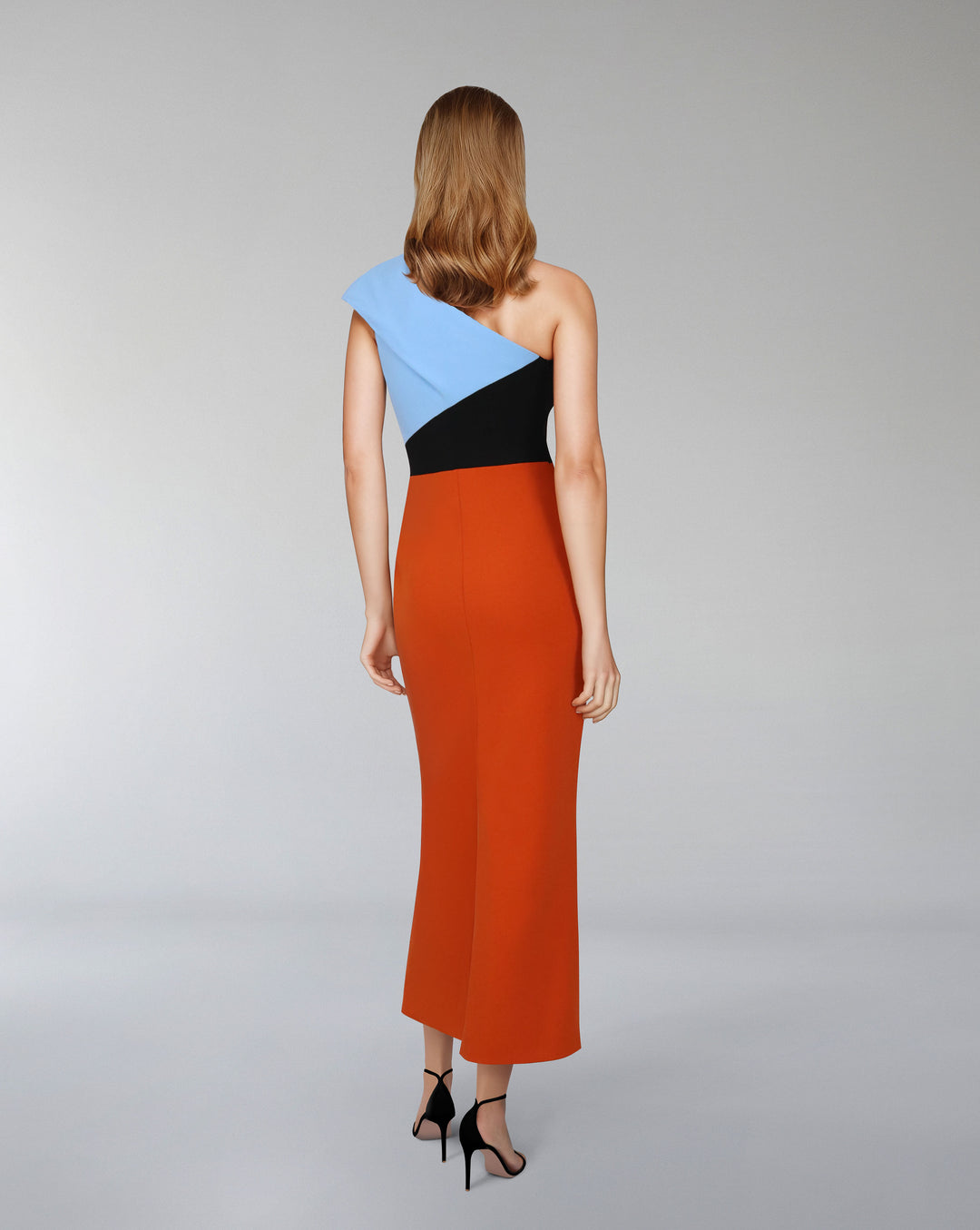 Asymmetrical cut & multicoloured dress - AMARA