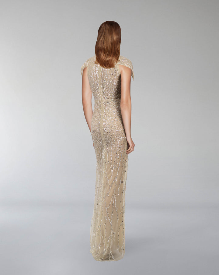 Fully sequined column dress - BIANCA