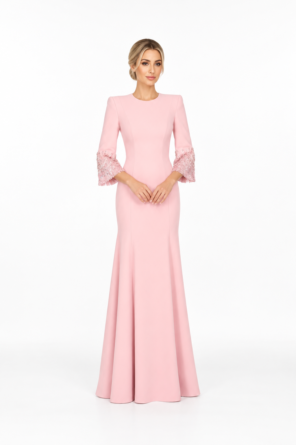 Embellished Sleeve Gown - Roselle