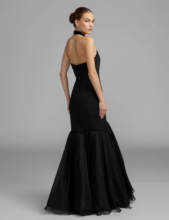 Bow Halter Mermaid Maxi Dress - Evelina