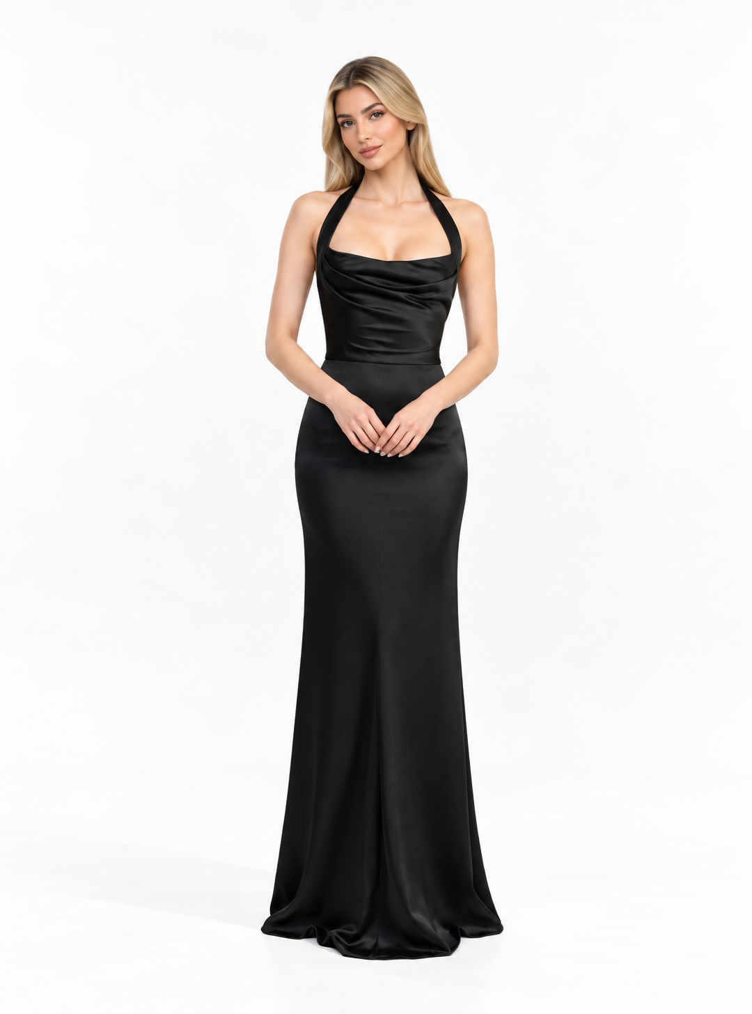Draped Halter Gown - LAVINIA
