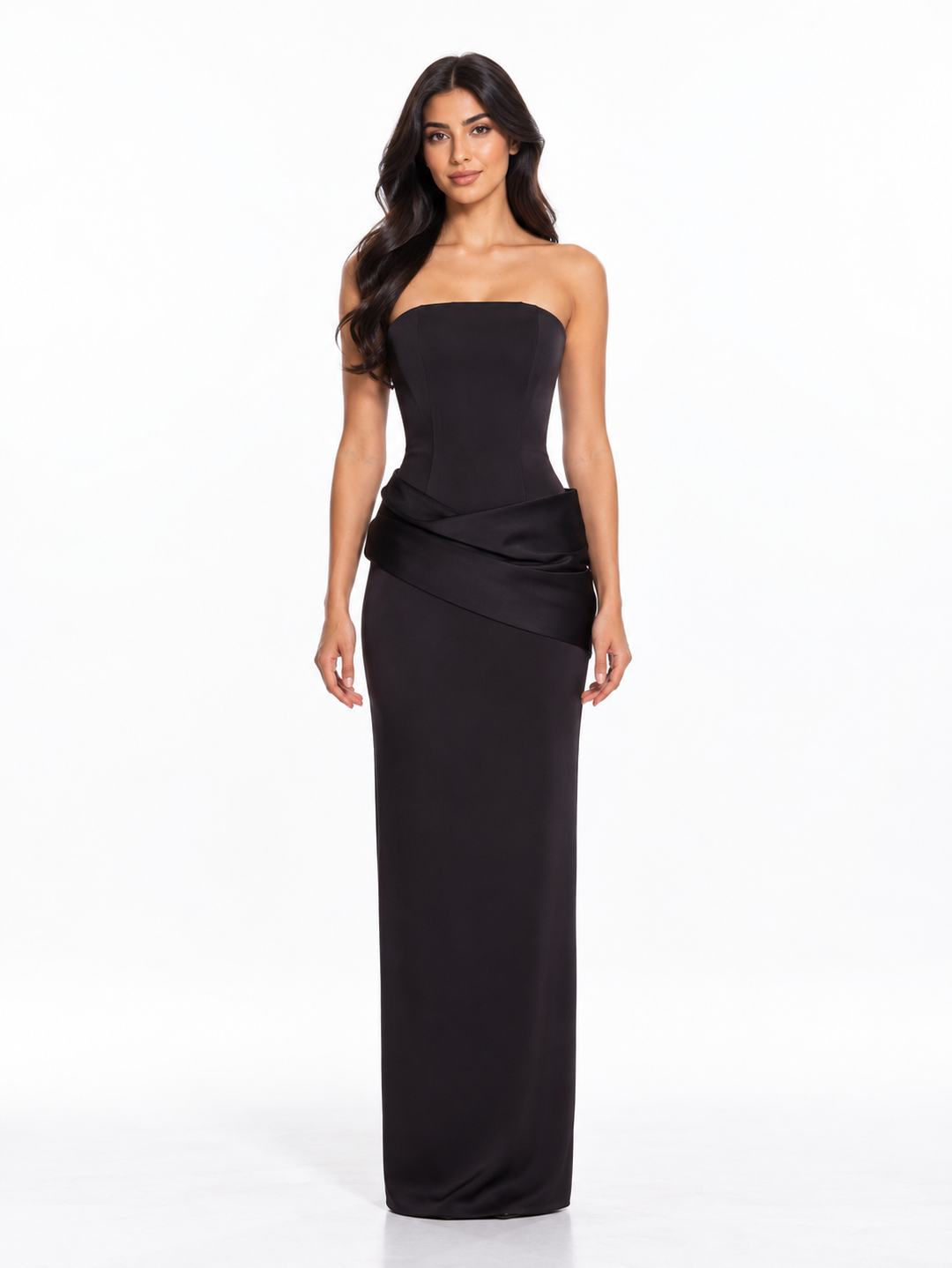 Strapless Draped Gown - ALESSIA