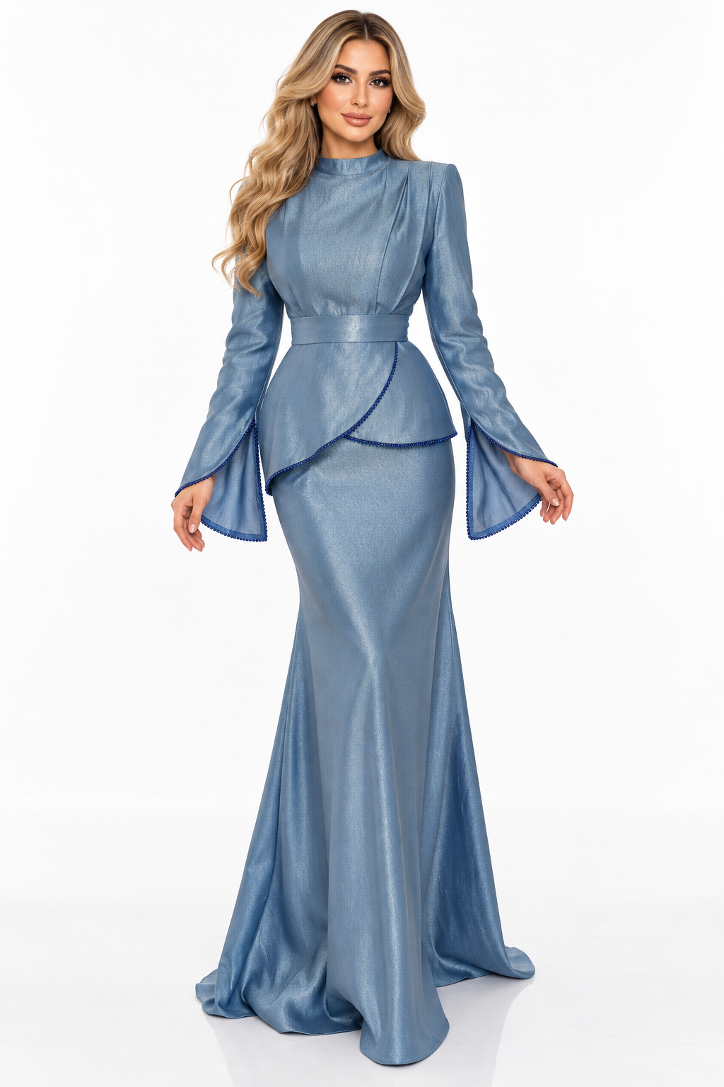 Satin Flared Cuff Evening - Poise