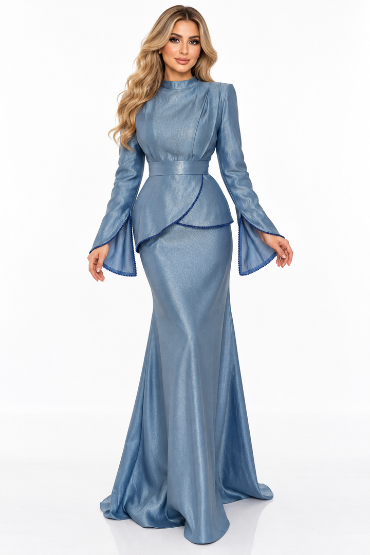 Satin Flared Cuff Evening - Poise