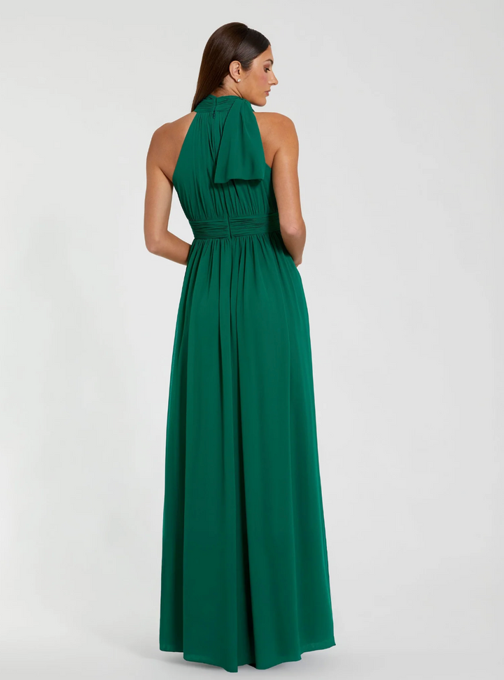 Halter Neck Maxi Gown - Emerald