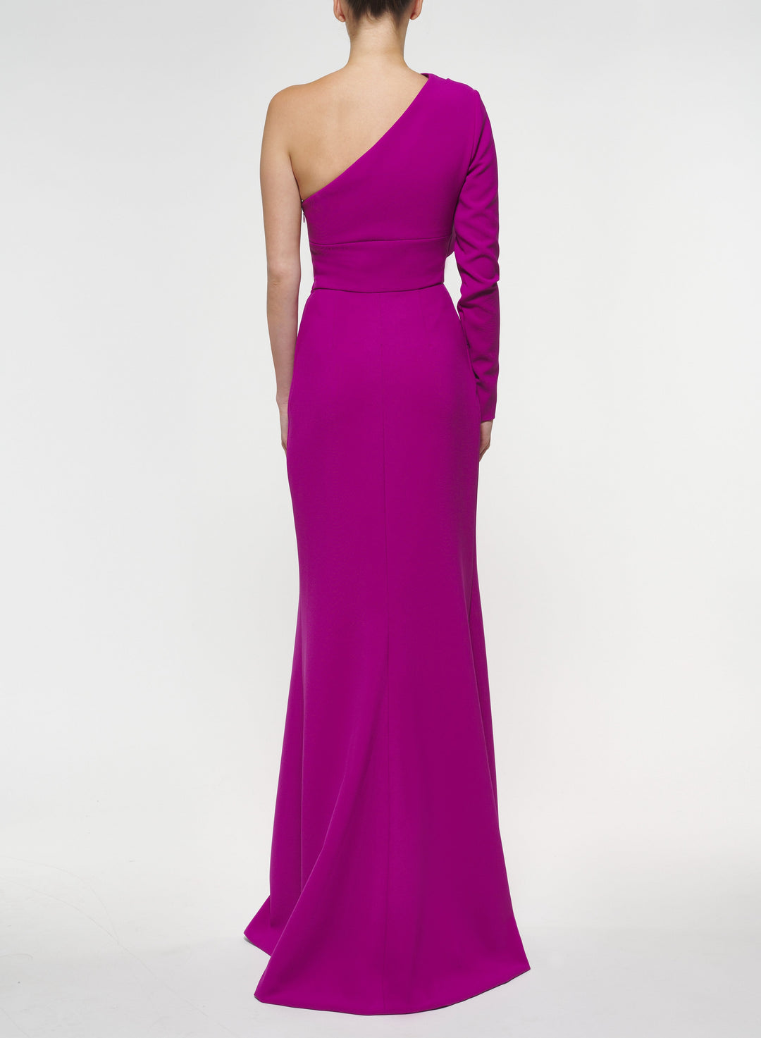 one-shoulder gown with sculpted ruffle – SILIIE