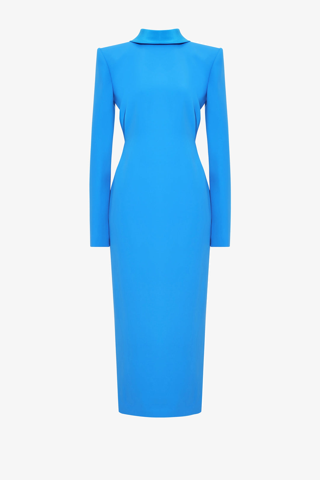 structured high-neck midi dress – CYRA