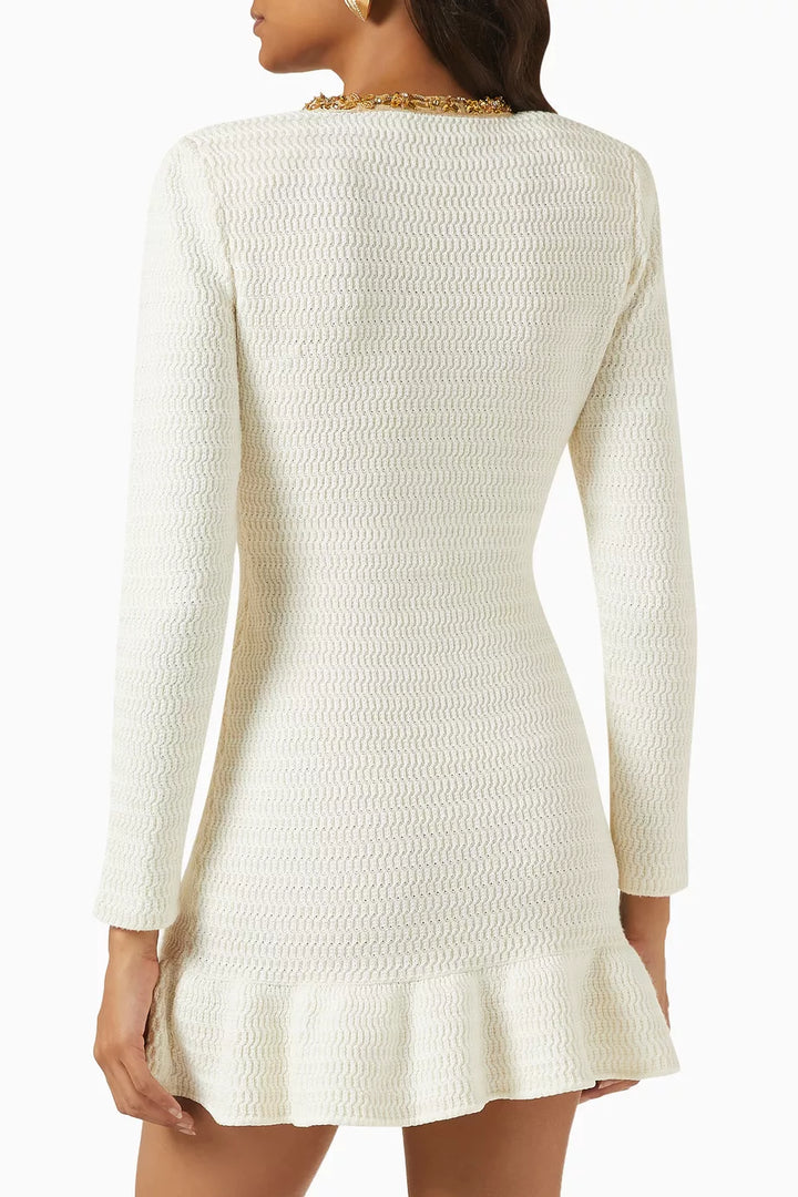 Plissiertes Oberteil mit ausgestellten Ärmeln und Maxirock-Set mit Taillengürtel – Rosiny 