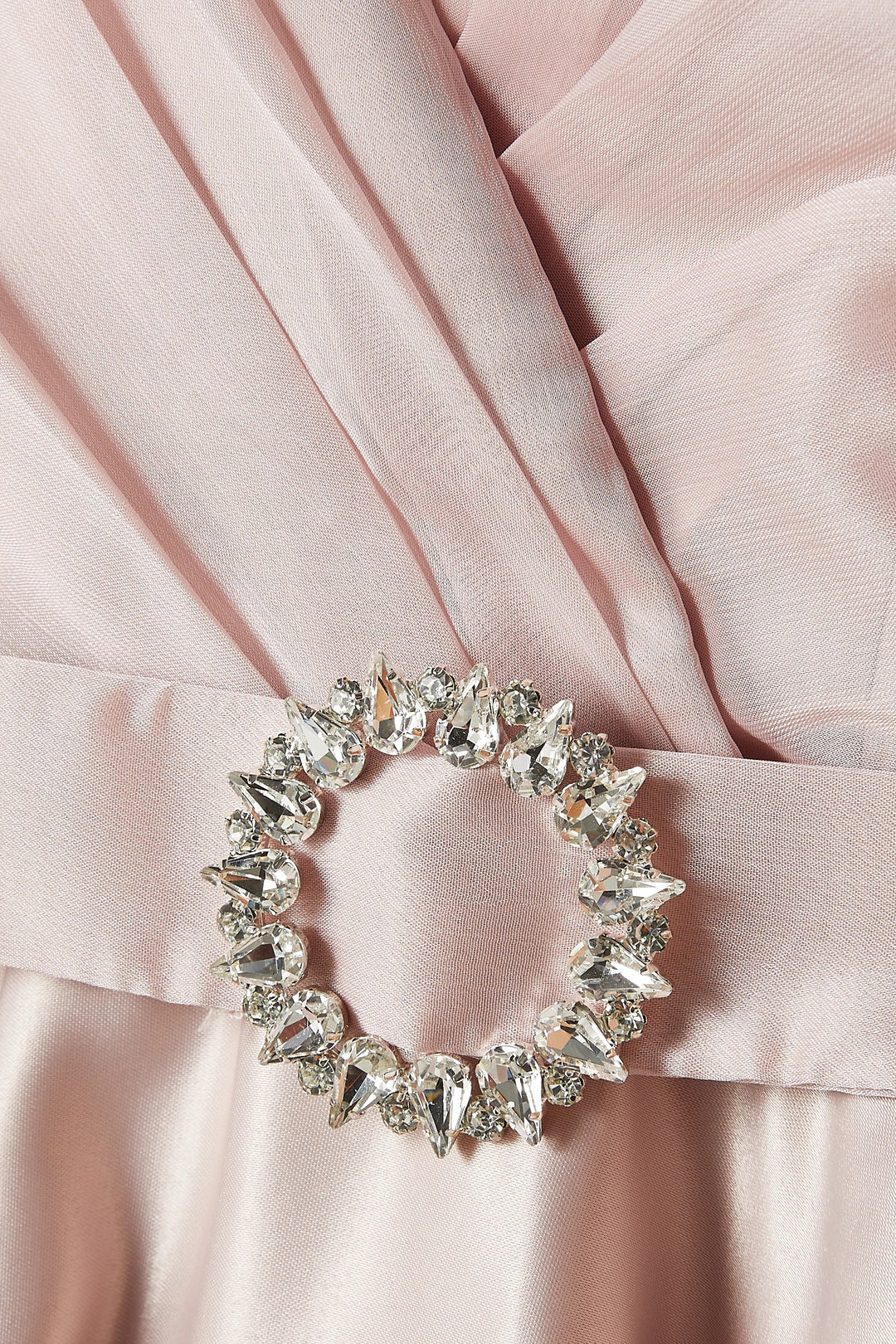 V-Neck Satin Midi Dress with Sheer Cape Sleeves – HALO