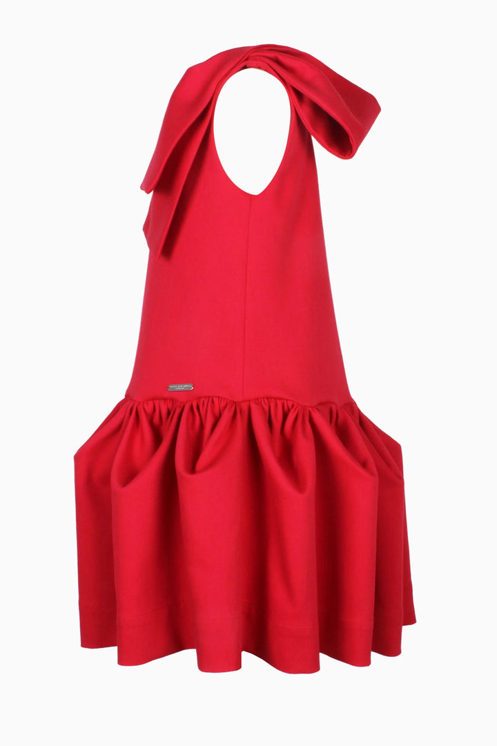 Sleeveless Peplum Dress with Sheer Shoulder Panel – PETAL