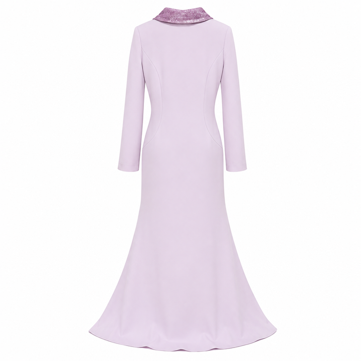 Pink Embellished High-Neck Mermaid Gown – Roselle