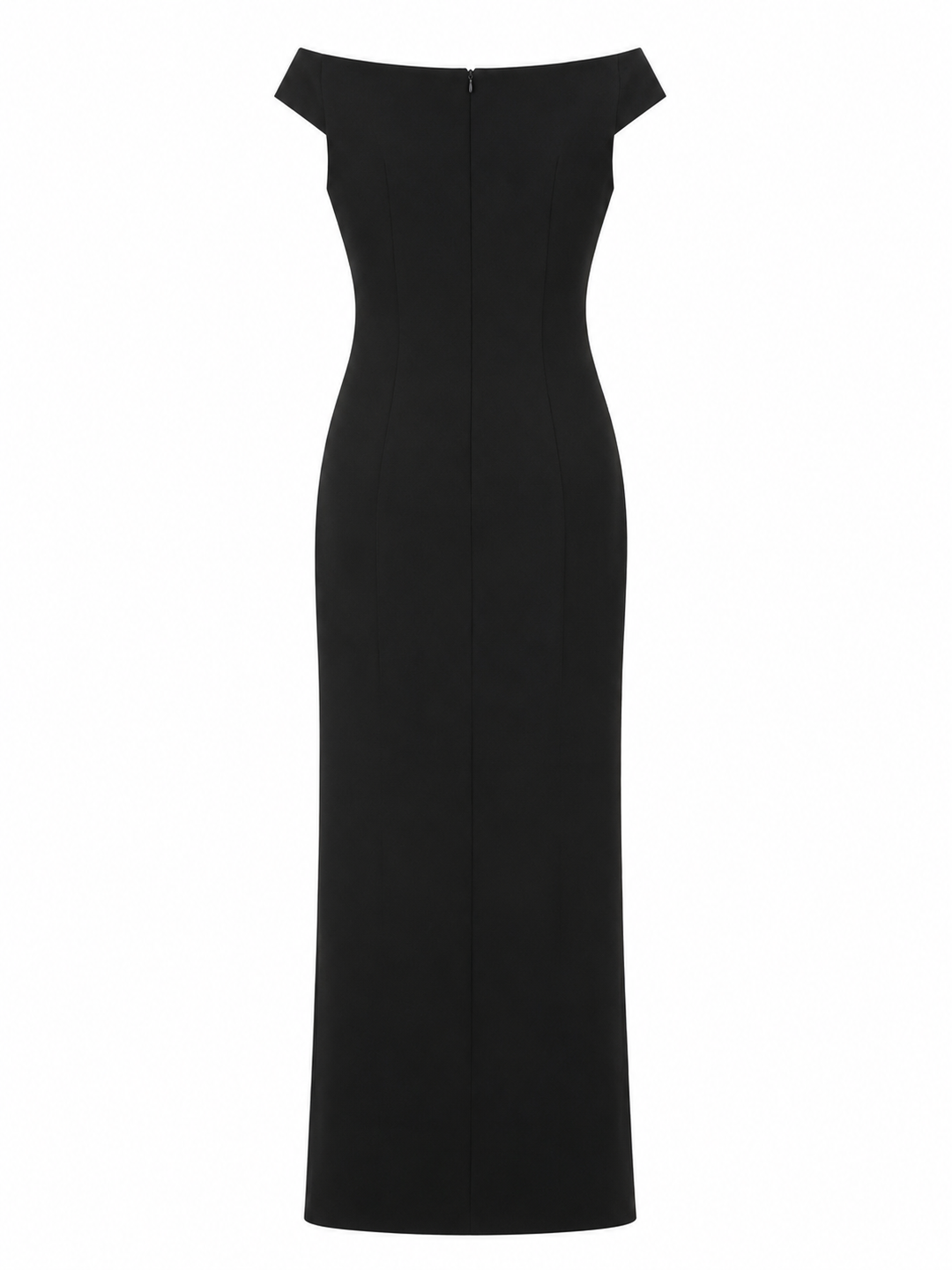 Burgundy Off-Shoulder Buckle Gown – Allure