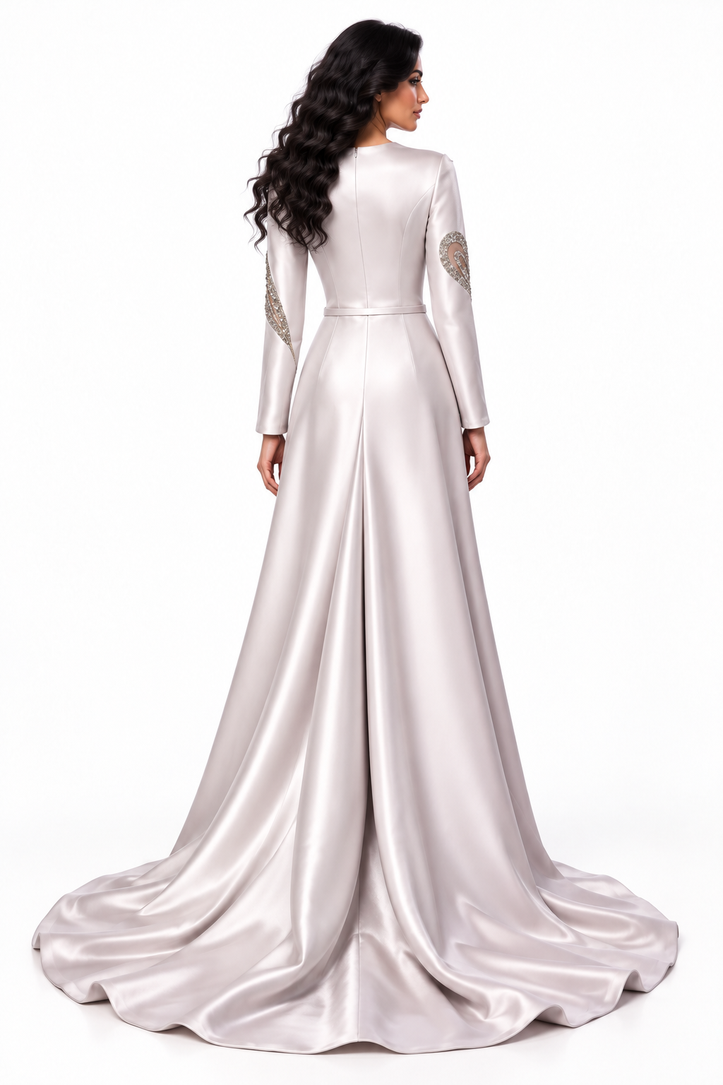 Crystal Paisley Satin Evening - Lumina