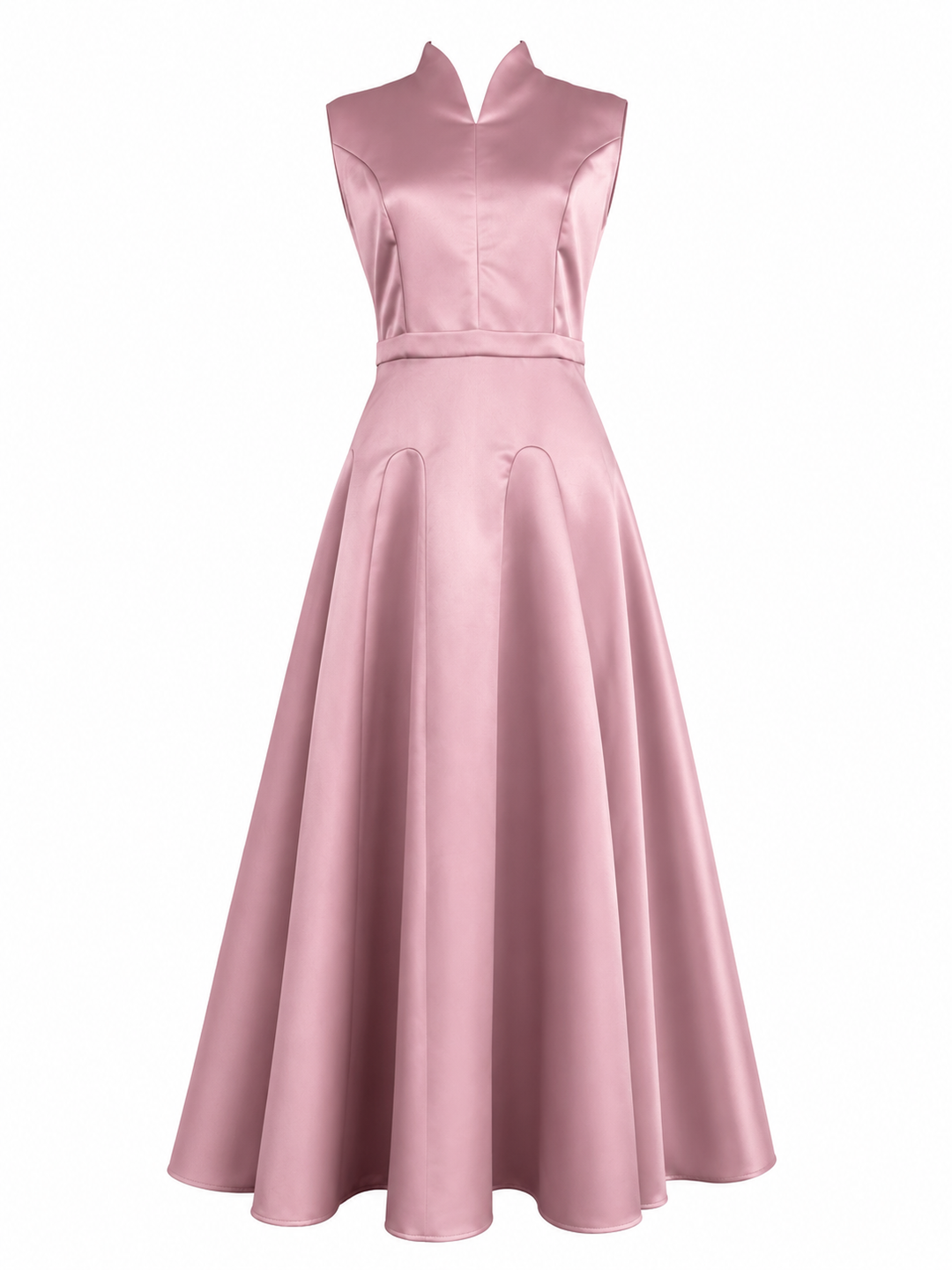 Elegant Sleeveless A-Line Maxi Dress - Ruby