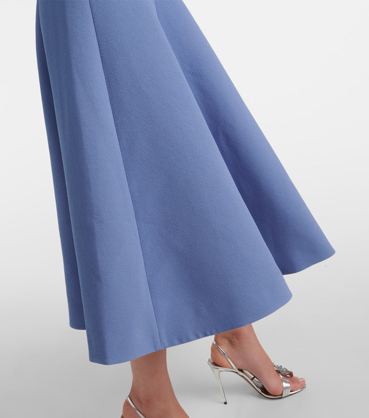 long-sleeve gathered midi dress – CELINA