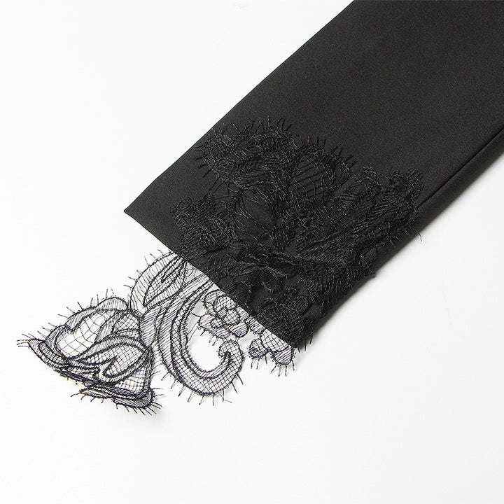 lace-hem tailored blazer – ELYRA