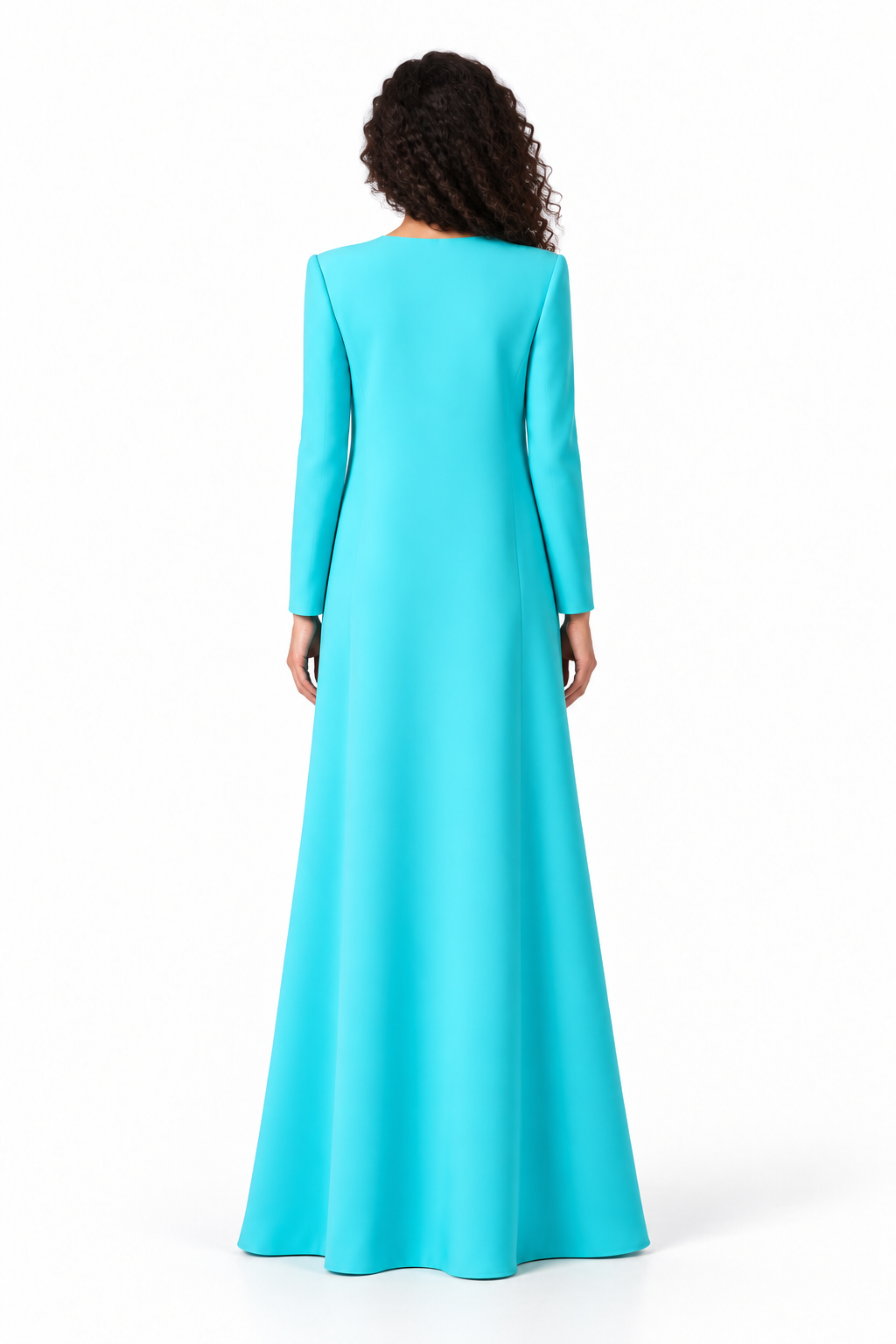 Turquoise Floral Embellished Maxi Dress - Flora