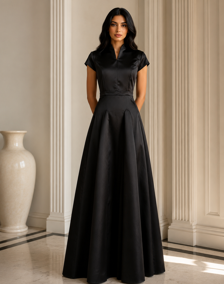 Elegant Sleeveless A-Line Maxi Dress - Ruby