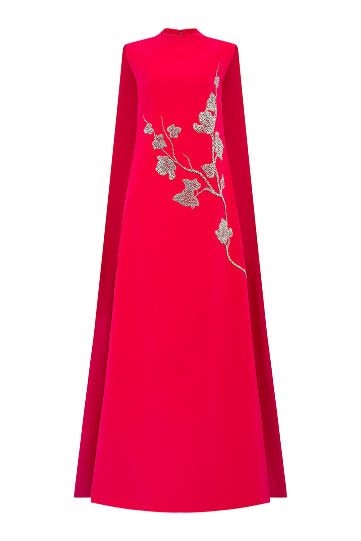 sleeveless A-line gown with crystal floral embellishment – ARIA