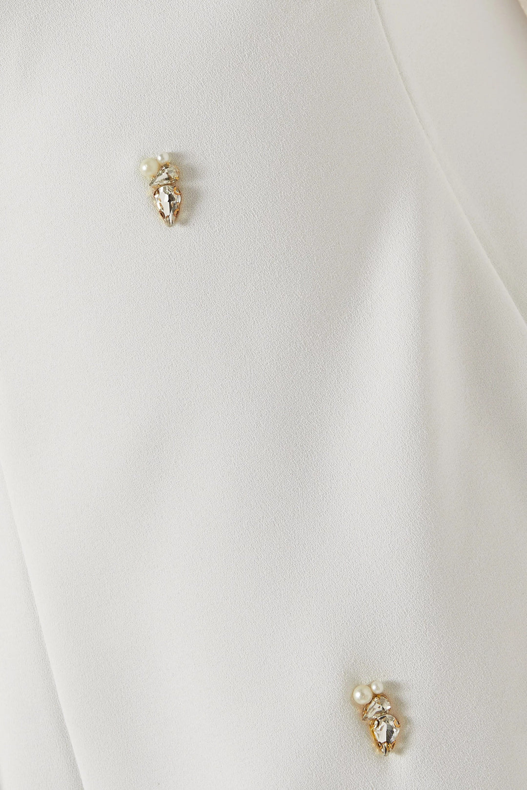 embellished cape gown with crystal accents – THRIIYE