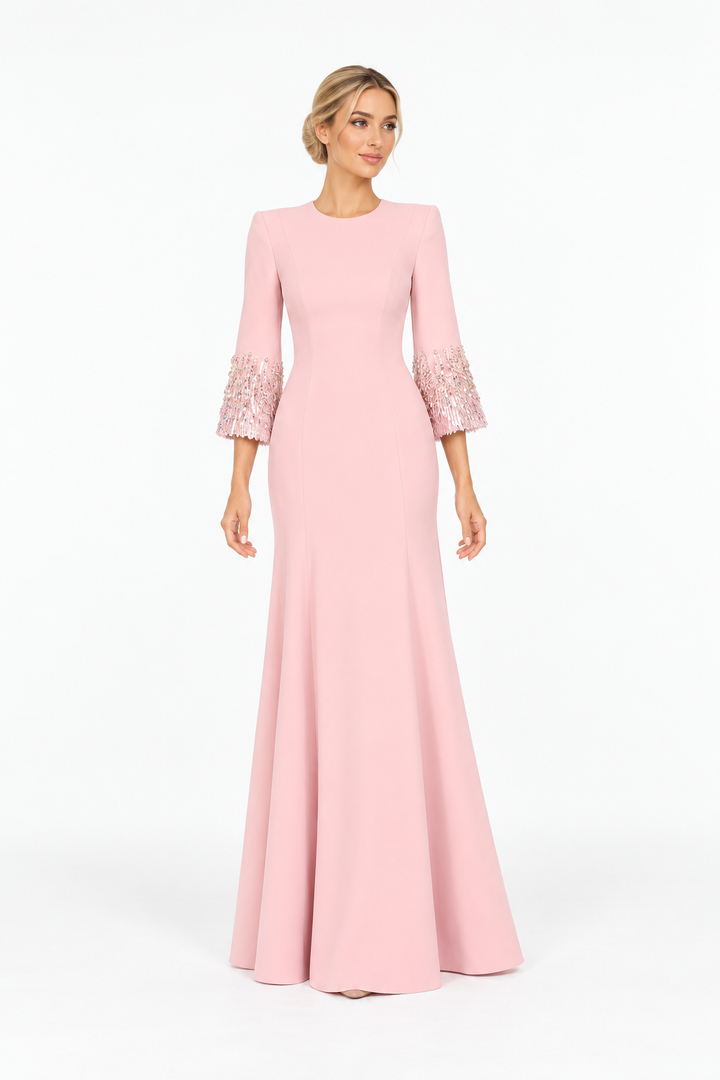 Embellished Sleeve Gown - Roselle